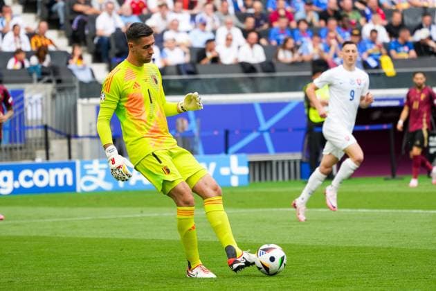 Goalkeeper Goalie Koen Casteels Belgium, Belgium, Belgie, Belgique, 01 Frankfurt 17 06 2024 Belgium vs Slovakia, EURO2024 M9, Group E, EM Arena Frankfurt