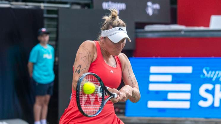 17 06 2024, WTA 500, Tennis, Women, ecotrans Ladies Open 2024, Berlin, 1 round, Singles, Marketa Vondrousova Czech Republic Rebeka Masarova Spain Marketa Vondrousova Czech Republic Berlin Steffi Graf Stadion Berlin Germany