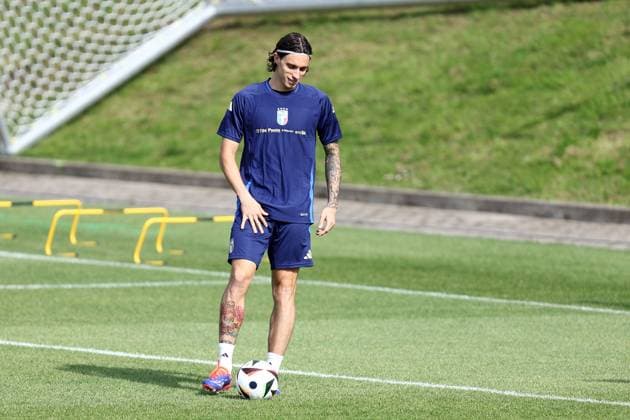 Training Session Riccardo Calafiori of Italy in action during Italy training session at Hemberg-Stadion on June 17, 2024 in Iserlohn, Germany . Iserlohn Hemberg-Stadion Germany Copyright: xMarcoxCanonierox