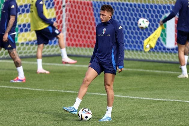 Training Session Mateo Retegui of Italy in action during Italy training session at Hemberg-Stadion on June 17, 2024 in Iserlohn, Germany . Iserlohn Hemberg-Stadion Germany Copyright: xMarcoxCanonierox