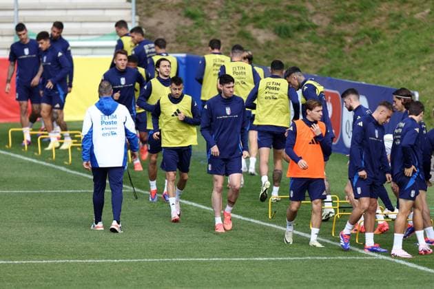 Training Session of 2 Italy training session at Hemberg-Stadion on June 17, 2024 in Iserlohn, Germany . Iserlohn Hemberg-Stadion Germany Copyright: xMarcoxCanonierox