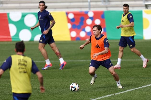 Training Session Jorginho Jorge Luiz of Italy in action during Italy training session at Hemberg-Stadion on June 17, 2024 in Iserlohn, Germany . Iserlohn Hemberg-Stadion Germany Copyright: xMarcoxCanonierox