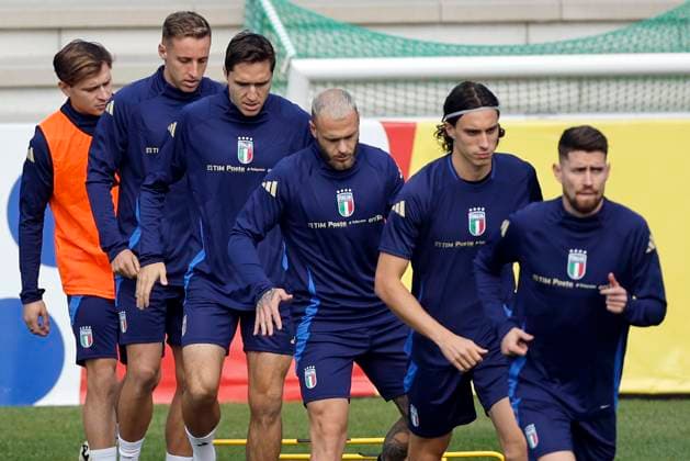 Italian national team, Nationalteam players during the training that the team has carried out in Iserlohn, Germany, 17 June 2024 Italy will play against Spain next Thursday, June 20. Italy training !ACHTUNG: NUR REDAKTIONELLE NUTZUNG!  Copyright: xAlbertoxEstevezx GRAF2225 20240617-55013898264_1