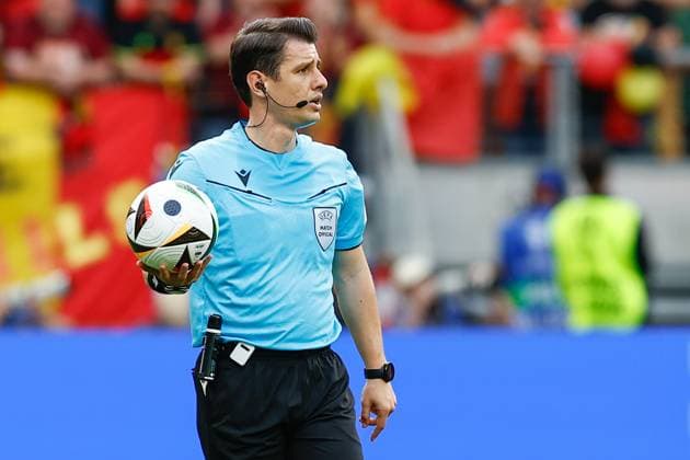 FRANKFURT, Arena Frankfurt, 17-06-2024 , European Football Championship Euro2024, Group stage match no.9 between Belgium and Slovakia. Referee Umut Meler Belguim - Slovakia (Euro2024)  x25517912x Copyright: