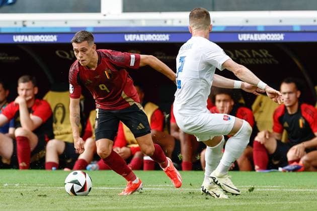 FRANKFURT, Arena Frankfurt, 17-06-2024 , European Football Championship Euro2024, Group stage match no.9 between Belgium and Slovakia. Belgium player Leandro Trossard Belguim - Slovakia (Euro2024)  x25517947x Copyright: