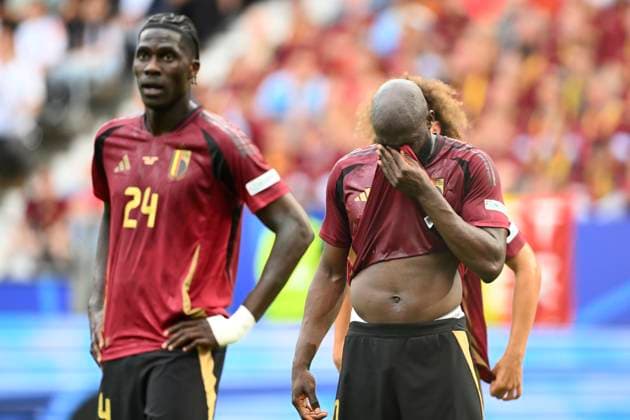 Belgium v Slovakia Group E - UEFA EURO, EM, Europameisterschaft,Fussball 2024 FRANKFURT AM MAIN, GERMANY - JUNE 17 : Lukaku Romelu forward of Belgium during the UEFA EURO 2024 European Football Championship tournament group E stage match between Belgium and Slovakia at Frankfurt Arena on June 17, 2024 in Frankfurt am Main, Germany, 17 06 2024 Frankfurt am Main Germany  Copyright: xVincentxKalutx