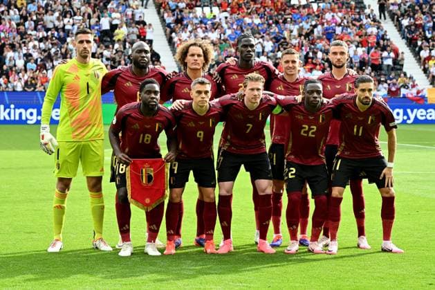 17 06 2024, xjrdrx, Football EM 2024, Belgium Slovakia emspor, v l Teamfoto Belgien DFL DFB REGULATIONS PROHIBIT ANY USE OF PHOTOGRAPHS as IMAGE SEQUENCES and or QUASI VIDEO Frankfurt