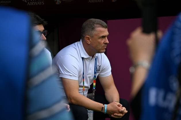 17 06 2024, xsltx, Football EM 2024, Romania Ukraine emspor, v l Trainer Head Coach Sergii Rebrov Ukraine DFL DFB REGULATIONS PROHIBIT ANY USE OF PHOTOGRAPHS as IMAGE SEQUENCES and or QUASI VIDEO Munich
