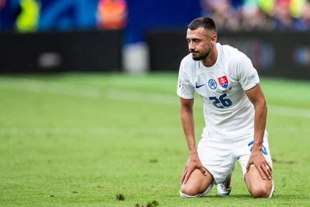 UEFA EURO 2024 Belgium Slovakia 17 06 2024 Ivan Schranz Slovakia, 26 UEFA EURO 2024 Belgium Slovakia Frankfurt Arena, Frankfurt am Main 17 06 2024 Copyright: xBEAUTIFULxSPORTS Buriakovx