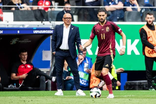 UEFA EURO 2024 Belgium Slovakia 17 06 2024 Yannick Carasco Belgium, 11 UEFA EURO 2024 Belgium Slovakia Frankfurt Arena, Frankfurt am Main 17 06 2024 Copyright: xBEAUTIFULxSPORTS Buriakovx
