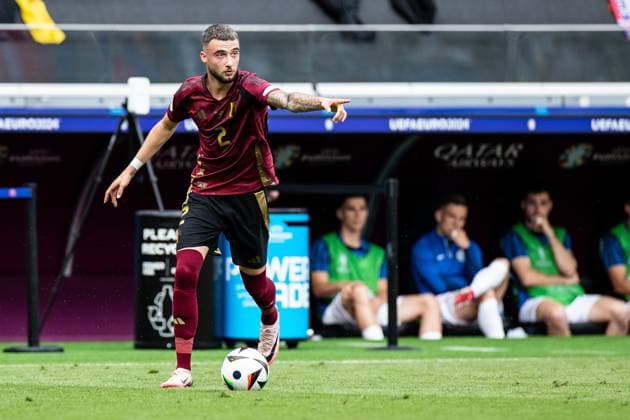 UEFA EURO 2024 Belgium Slovakia 17 06 2024 Zeno Debast Belgium, 2 UEFA EURO 2024 Belgium Slovakia Frankfurt Arena, Frankfurt am Main 17 06 2024 Copyright: xBEAUTIFULxSPORTS Buriakovx