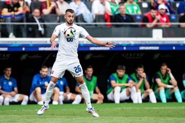 UEFA EURO 2024 Belgium Slovakia 17 06 2024 Ivan Schranz Slovakia, 26 UEFA EURO 2024 Belgium Slovakia Frankfurt Arena, Frankfurt am Main 17 06 2024 Copyright: xBEAUTIFULxSPORTS Buriakovx