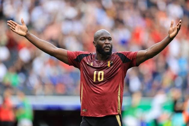 Fußball UEFA EURO 2024 Gruppe E Belgien gegen Slowakei 17. Juni 2024 UEFA EURO 2024 Gruppe E Belgien gegen Slowakei Romelu Lukaku von Belgien Foto Simon Stacpoole Abseits Frankfurt Deutschland  Copyright: xSimonxStacpoolexOffside