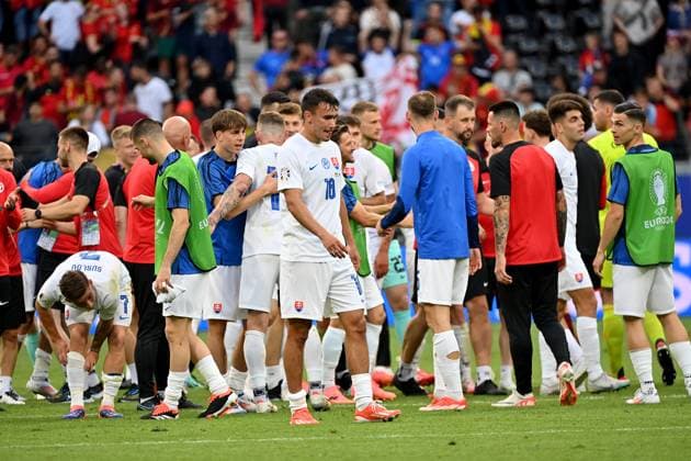 17 06 2024, xjrdrx, Football EM 2024, Belgium Slovakia emspor, v l jubilation, joy, emotions about the victory in Slovakia DFL DFB REGULATIONS PROHIBIT ANY USE OF PHOTOGRAPHS as IMAGE SEQUENCES and or QUASI VIDEO Frankfurt
