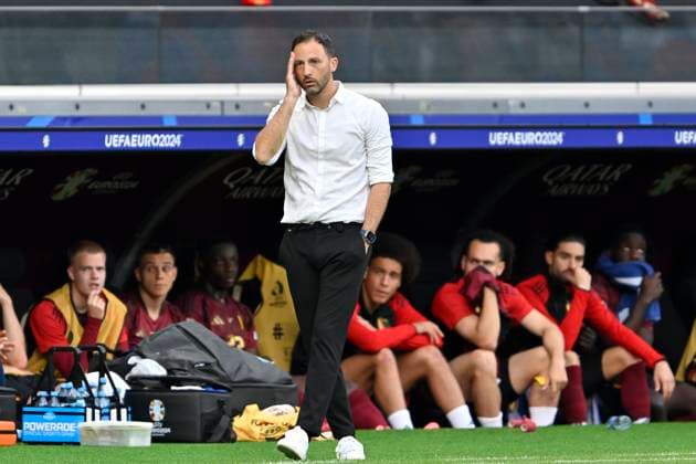 Belgium v Slovakia Group E - UEFA EURO, EM, Europameisterschaft,Fussball 2024 FRANKFURT AM MAIN, GERMANY - JUNE 17 : Tedesco Domenico head coach of Belgium during the UEFA EURO 2024 European Football Championship tournament group E stage match between Belgium and Slovakia at Frankfurt Arena on June 17, 2024 in Frankfurt am Main, Germany, 17 06 2024 Frankfurt am Main Germany  Copyright: xDhax