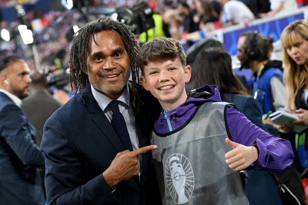 17 06 2024, xjhx, European Football Championship 2024, Austria France emspor, v l Christian Karembeu DFL DFB REGULATIONS PROHIBIT ANY USE OF PHOTOGRAPHS as IMAGE SEQUENCES and or QUASI VIDEO Düsseldorf