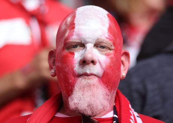 Dusseldorf, Germany, 17th June 2024. An Austrian fan before the UEFA European Championships match at Dusseldorf Arena, Dusseldorf. Picture credit should read: David Klein Sportimage EDITORIAL USE ONLY. No use with unauthorised audio, video, data, fixture lists, club league logos or live services. Online in-match use limited to 120 images, no video emulation. No use in betting, games or single club league player publications. SPI-3197-0018