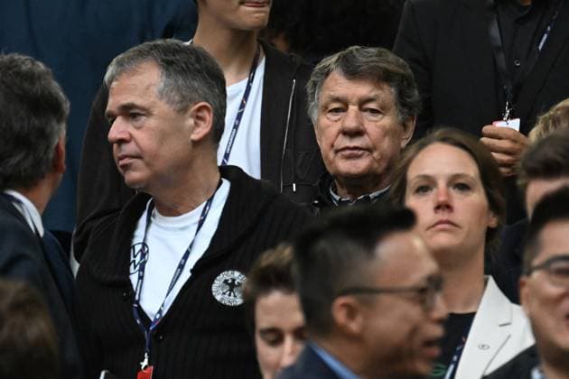 17 06 2024, xjhx, European Football Championship 2024, Austria France emspor, v l DFB Managing Director Sport Andreas Rettig DFB Otto Rehagel DFL DFB REGULATIONS PROHIBIT ANY USE OF PHOTOGRAPHS as IMAGE SEQUENCES and or QUASI VIDEO Düsseldorf