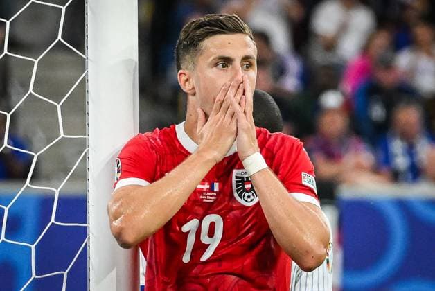 June 17, 2024, Dusseldorf, France, Germany: Christoph BAUMGARTNER of Austria looks dejected during the UEFA EURO, EM, Europameisterschaft,Fussball 2024, Group D match between Austria and France at Merkur Spiel-Arena on June 17, 2024 in Dusseldorf, Germany. Dusseldorf Germany - ZUMAm308 20240617_zsp_m308_003 Copyright: xMatthieuxMirvillex