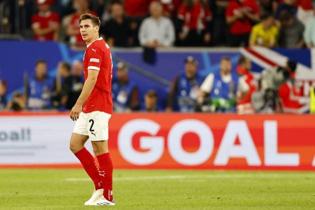 DUSSELDORF, Dusseldorf Arena ,17-06-2024 , European Football Championship Euro2024, Group stage match no.8 between Austria and France. Austria player Maximilian Wober Austria - France(Euro2024)  x25519553x Copyright: