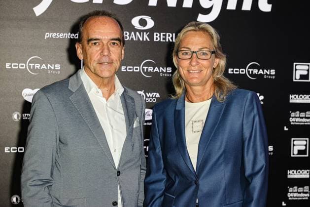 Gerhard Wilhelm Managing Director Spielbank Berlin and Barbara Rittner Tournament Director ecotrans Ladies Open , ecotrans Ladies Open 2024 Playersparty Spielbank Berlin, Berlin, LTTC Rot Weiß , 17 06 2024, Copyright: xClaudioxGärtnerx