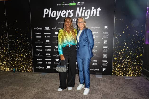Coco GAUFF USA and Barbara Rittner Tournament Director ecotrans Ladies Open , ecotrans Ladies Open 2024 Playersparty Spielbank Berlin, Berlin, LTTC Rot Weiß , 17 06 2024, Copyright: xClaudioxGärtnerx