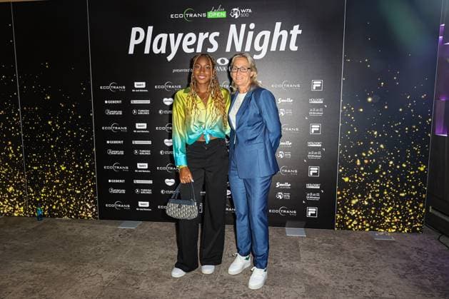 Coco GAUFF USA and Barbara Rittner Tournament Director ecotrans Ladies Open , ecotrans Ladies Open 2024 Playersparty Spielbank Berlin, Berlin, LTTC Rot Weiß , 17 06 2024, Copyright: xClaudioxGärtnerx