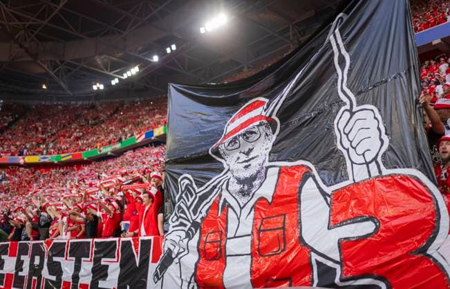Duesseldorf, Germany 17th Jun 2024 Fans of Austria Austria France Austria France 15 06 2024
