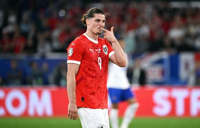 Football, European Championship, EURO 2024, Group D, Merkur Spiel Arena Düsseldorf Austria France 0 1 Marcel Sabitzer AUT disappointed Disappointment, frustration, action