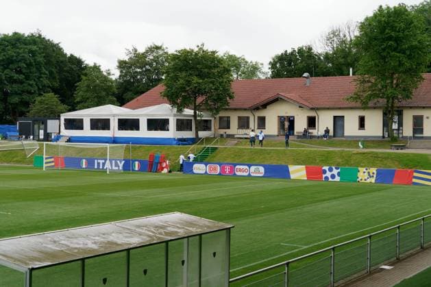 Henberg Stadion in Iserlohn, Germany, casa azzurri during UEFA EURO, EM, Europameisterschaft,Fussball 2024 - Italy press conference, PK, Pressekonferenz and Training session, UEFA European Football Championship in Iserlhon, Germany, June 17 2024  Copyright: xEmmanuelexMastrodonato IPAxSportx xx IPA_47223602 IPA_Agency_IPA47223602