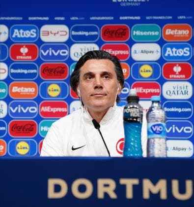 Vincenzo Montella... Turkish national team, Nationalteam coach Vincenzo Montella and football player Salih Özcan held a press conference, PK, Pressekonferenz in Dortmund, where they are for the Euro 2024 Championship, June 17, 2024. (Mehmet Topaloglu - Depo Photos) Copyright: MehmetxToplaoglux-xDepoxPhotos 18355673