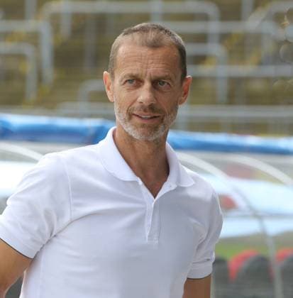 Euro 2024, Slovenian national team, Base Camp in Wuppertal, 17 06 2024 UEFA President Alexander Ceferin visited the Slovenian team during training at the stadium at Wuppertal Zoo