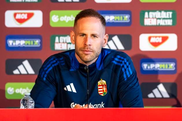 Peter Gulacsi 1, TW, Hungary at the press conference GER, Press conference Hungarian national team, Football, Euro, UEFA, 17 06 2024, GER, Press conference Hungarian national team, Football, Euro, UEFA, 17 06 2024 Weiler im Allgaeu Copyright: xEibner-Pressefoto FlorianxWolfx EP_FWF