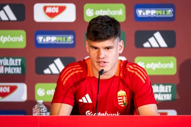 Milos Kerkez 11, Hungary at the press conference GER, Press conference Hungarian national team, Football, Euro, UEFA, 17 06 2024, GER, Press conference Hungarian national team, Football, Euro, UEFA, 17 06 2024 Weiler im Allgaeu Copyright: xEibner-Pressefoto FlorianxWolfx EP_FWF