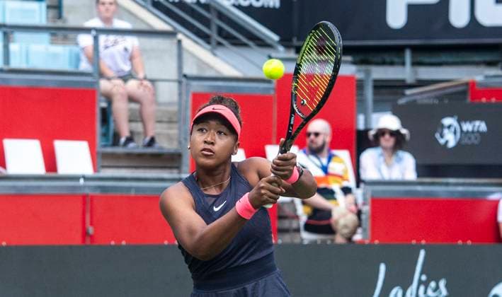 18 06 2024, WTA 500, Tennis, Women, ecotrans Ladies Open 2024, Berlin, Singles, 1 Round, Naomi Osaka Japan Qinwen Zheng China Naomi Osaka Japan Berlin Steffi Graf Stadion Berlin Germany