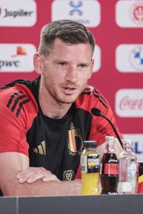 Belgium s Jan Vertonghen pictured during a press conference, PK, Pressekonferenz of Belgian national soccer team Red Devils, Tuesday 18 June 2024 at their base camp in Freiberg am Neckar, Germany, during the UEFA EURO, EM, Europameisterschaft,Fussball 2024 European Soccer Championships. The Red Devils play in Group E at the Euro 2024 European Championships in Germany. BRUNOxFAHY  x94792779x
