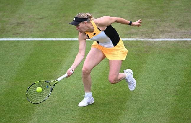 Caroline Wozniacki of Denmark in action during her first round match Rothesay Classic Birmingham, Day 2, Tennis, Edgbaston Priory Club, Birmingham, UK - 18 June 2024  Copyright: xAnnaxGowthorpe Shutterstockx 14543313a
