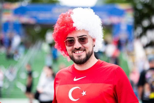 18 06 2024 Football, European Championship 2024 in Germany, fans in Dortmund Turkey Georgia Turkish fans in the city center at lunchtime before the match