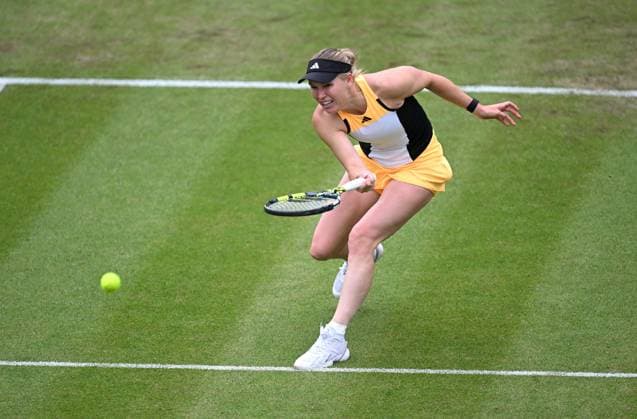 Caroline Wozniacki of Denmark in action during her first round match Rothesay Classic Birmingham, Day 2, Tennis, Edgbaston Priory Club, Birmingham, UK - 18 June 2024  Copyright: xAnnaxGowthorpe Shutterstockx 14543313b