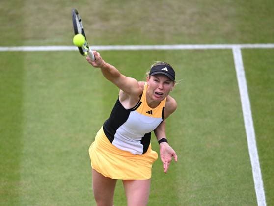 Caroline Wozniacki of Denmark in action during her first round match Rothesay Classic Birmingham, Day 2, Tennis, Edgbaston Priory Club, Birmingham, UK - 18 June 2024  Copyright: xAnnaxGowthorpe Shutterstockx 14543313c