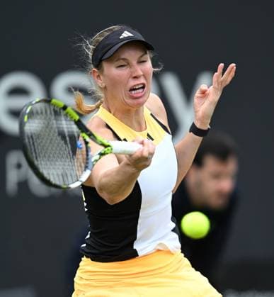Caroline Wozniacki of Denmark in action during her first round match Rothesay Classic Birmingham, Day 2, Tennis, Edgbaston Priory Club, Birmingham, UK - 18 June 2024  Copyright: xAnnaxGowthorpe Shutterstockx 14543313g