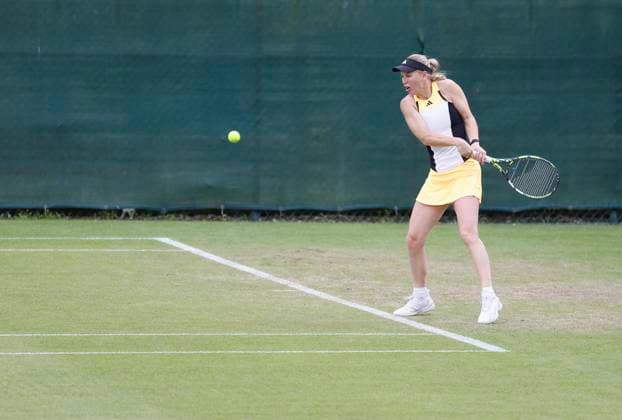 18th June 2024; Edgbaston Priory Club, Birmingham, England: Rothesay Tennis Classic Birmingham, Day 2; Caroline Wozniacki (DNK) on the practice courts warms up on the practice courts  ActionPlus12656182 RogerxEvans