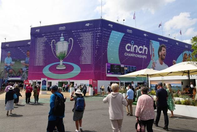 18th June 2024; Cinch Championships, Queens Club, West Kensington, London, England: Cinch Championships Queens Club, Day 2; Spectators arriving at a sunny Queens Club  ActionPlus12656211 JohnxPatrickxFletcher