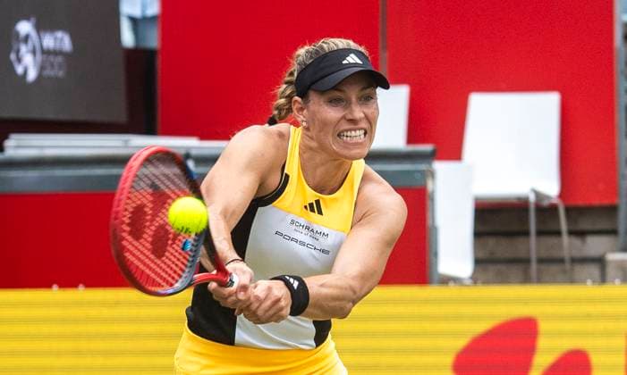18 06 2024, WTA 500, Tennis, Women, ecotrans Ladies Open 2024, Berlin, Singles, 1 round, Angelique Kerber Germany Linda Noskova Czech Republic Angelique Kerber Germany Berlin Steffi Graf Stadion Berlin Germany