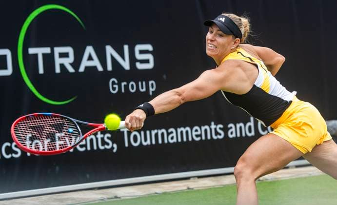 18 06 2024, WTA 500, Tennis, Women, ecotrans Ladies Open 2024, Berlin, Singles, 1 round, Angelique Kerber Germany Linda Noskova Czech Republic Angelique Kerber Germany Berlin Steffi Graf Stadion Berlin Germany