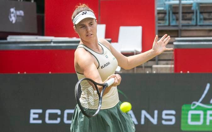18 06 2024, WTA 500, Tennis, Women, ecotrans Ladies Open 2024, Berlin, Singles, 1 round, Angelique Kerber Germany Linda Noskova Czech Republic Linda Noskova Czech Republic Berlin Steffi Graf Stadion Berlin Germany