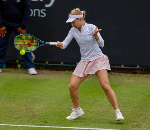 18th June 2024; Edgbaston Priory Club, Birmingham, England: Rothesay Tennis Classic Birmingham, Day 2; Daria Saville (AUS) in her womens singles match against Barbora Krejcikova (CZE)  ActionPlus12656235 RogerxEvans
