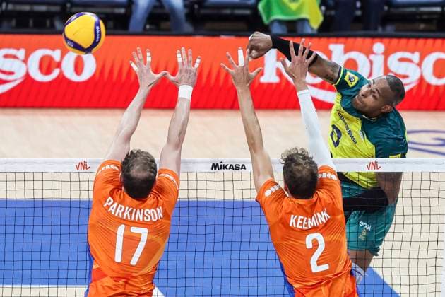 Volleyball, Nations League, Brazil - Netherlands