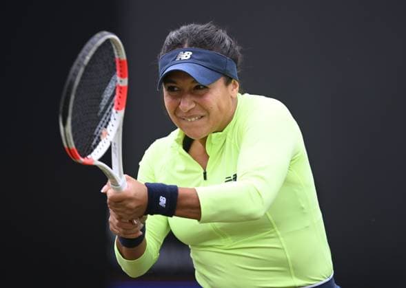 Heather Watson of Great Britain in action during her first round match Rothesay Classic Birmingham, Day 2, Tennis, Edgbaston Priory Club, Birmingham, UK - 18 June 2024  Copyright: xAnnaxGowthorpe Shutterstockx 14543313ac