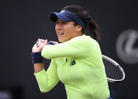 Heather Watson of Great Britain in action during her first round match Rothesay Classic Birmingham, Day 2, Tennis, Edgbaston Priory Club, Birmingham, UK - 18 June 2024  Copyright: xAnnaxGowthorpe Shutterstockx 14543313am